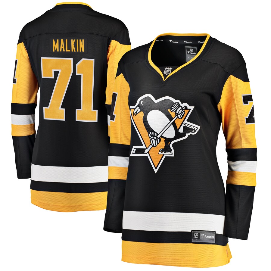 Women's Pittsburgh Penguins Evgeni Malkin Fanatics Branded Black Home Breakaway Player Jersey - ujerseystore