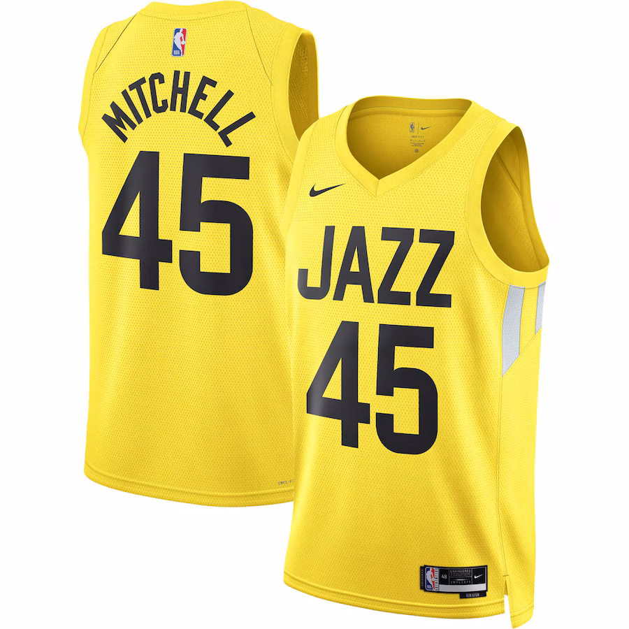 Unisex Utah Jazz Donovan Mitchell Nike Gold Swingman Jersey - Icon Edition - ujerseystore