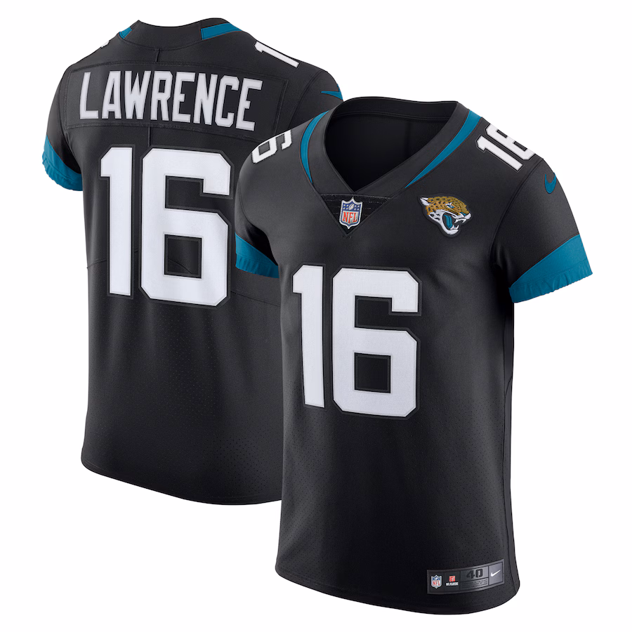 Men's Jacksonville Jaguars Trevor Lawrence Nike Black Vapor Elite Jersey - ujerseystore