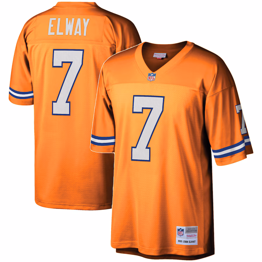 Youth Denver Broncos John Elway Mitchell & Ness Orange 1990 Legacy Retired Player Jersey - ujerseystore