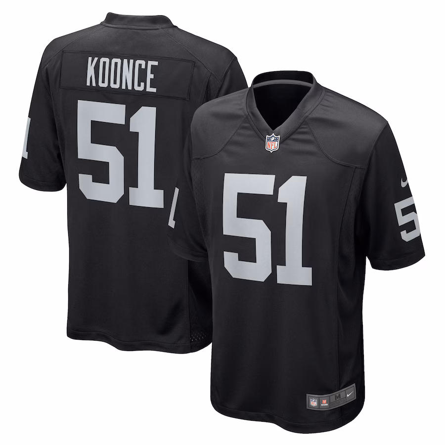 Men's Las Vegas Raiders Malcolm Koonce Nike Black Game Jersey - ujerseystore