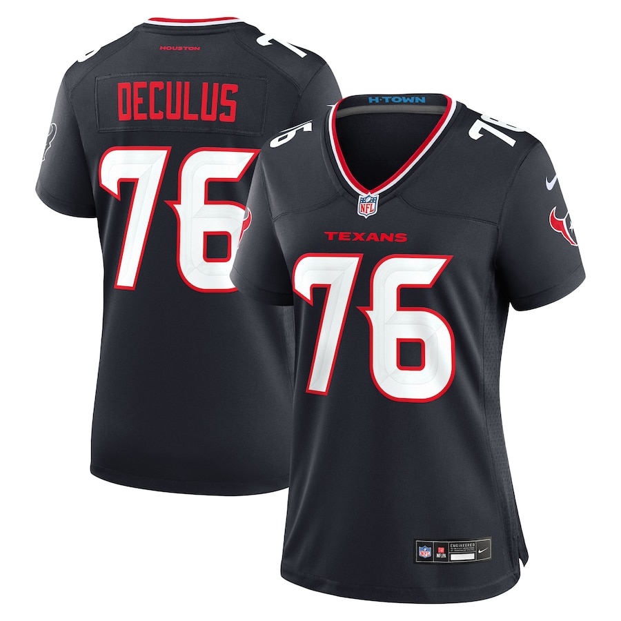 Women's Houston Texans Austin Deculus Nike Navy Team Game Jersey - ujerseystore