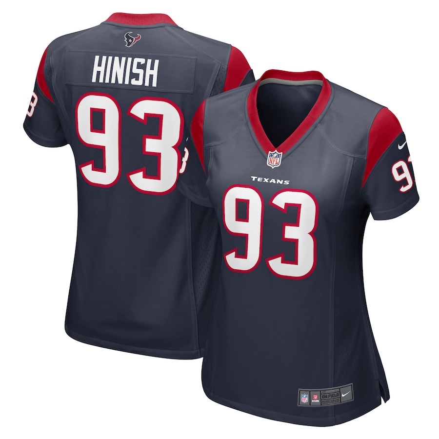 Women's Houston Texans Kurt Hinish Nike Navy Game Player Jersey - ujerseystore