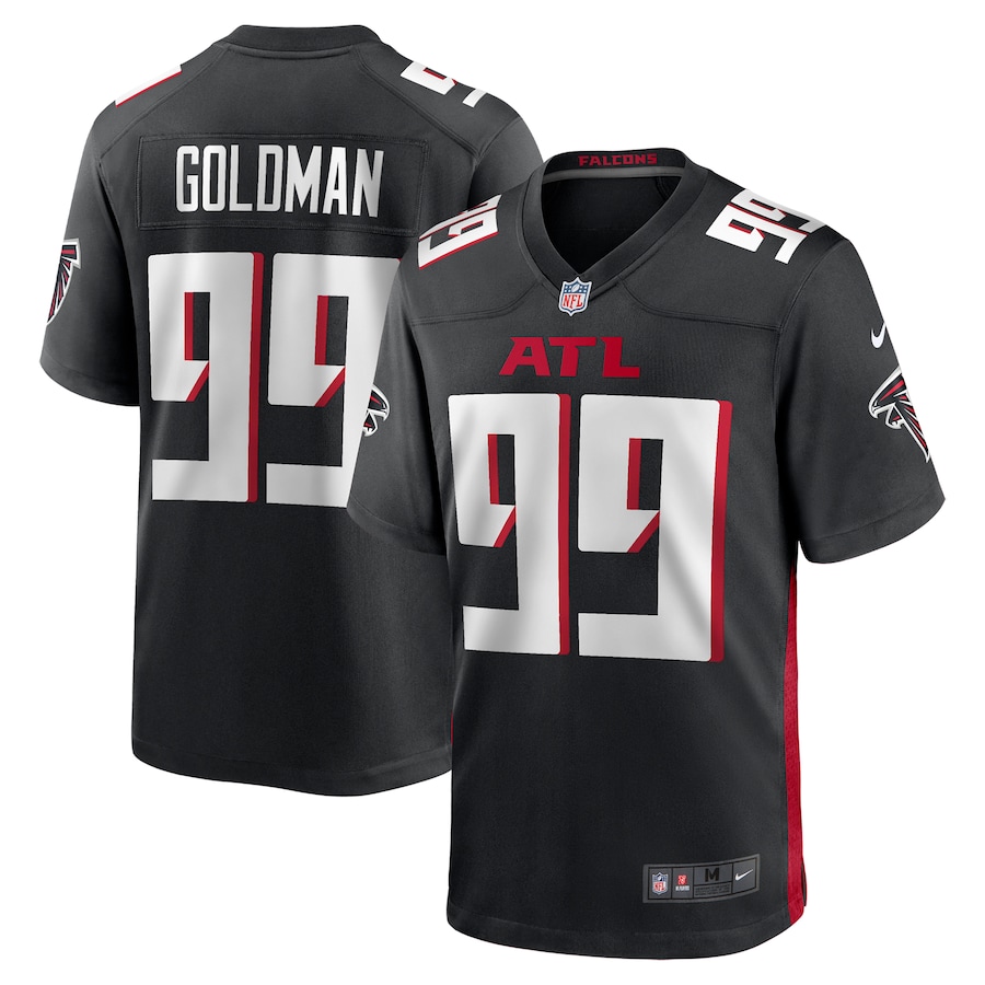 Men's Atlanta Falcons Eddie Goldman Nike Black Team Game Jersey - ujerseystore