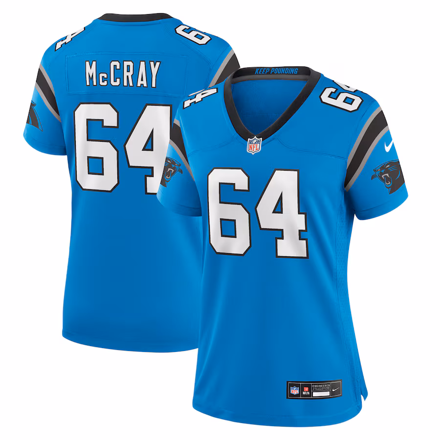 Women's Carolina Panthers Justin McCray Nike Blue Alternate Game Jersey - ujerseystore