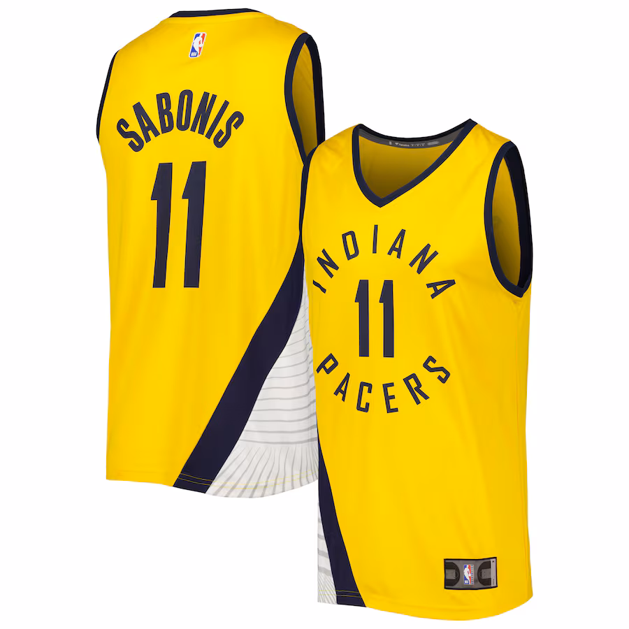 Men's Indiana Pacers Domantas Sabonis Fanatics Gold Fast Break Player Replica Jersey - Statement Edition - ujerseystore