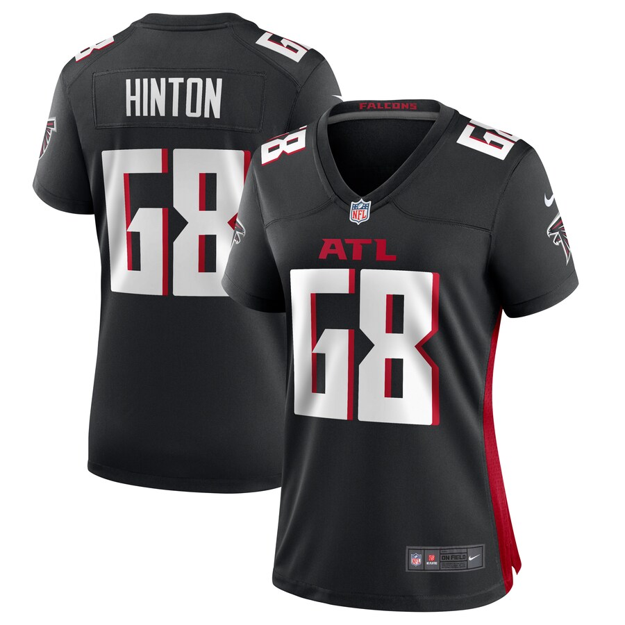 Women's Atlanta Falcons Kyle Hinton Nike  Black Team Game Jersey - ujerseystore