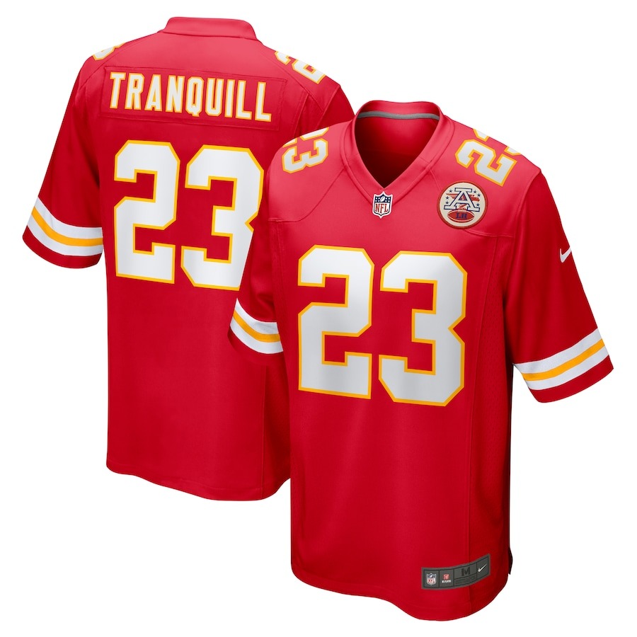 Men's Kansas City Chiefs Drue Tranquill Nike Red Game Player Jersey - ujerseystore