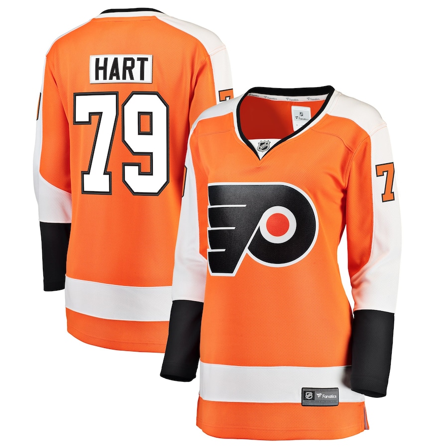 Carter Hart Philadelphia Flyers Fanatics Branded Women's Home Premier Breakaway Player Jersey - Orange - ujerseystore