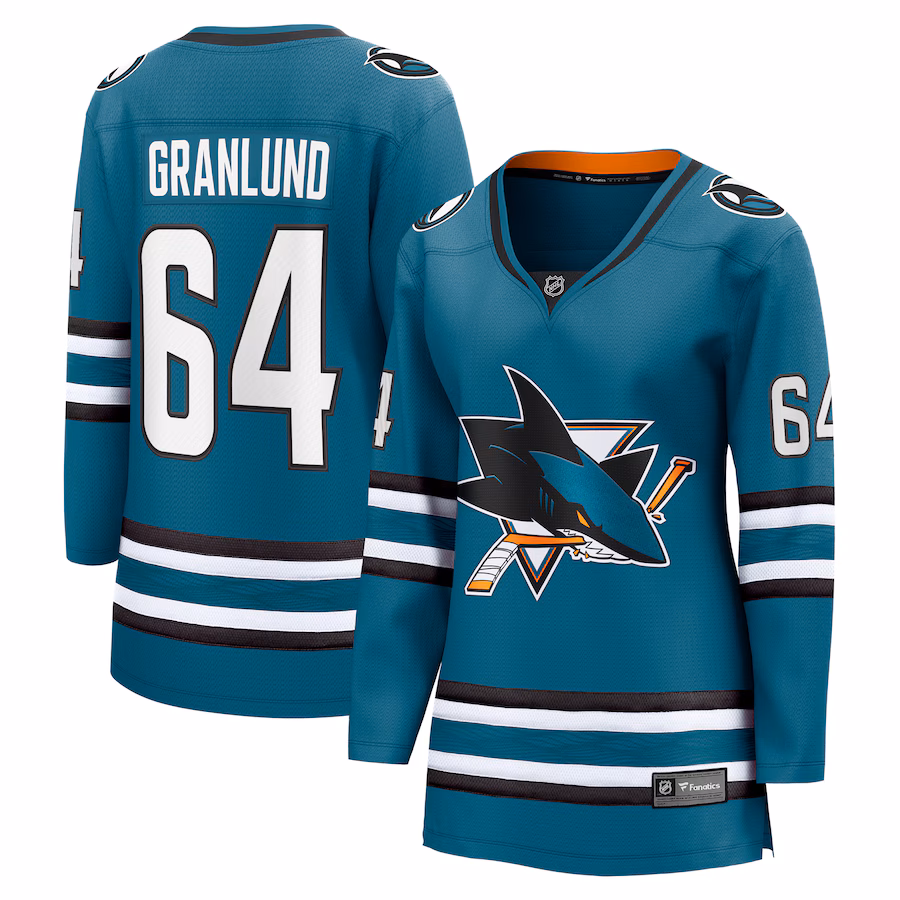 Women's San Jose Sharks Mikael Granlund Fanatics Teal Home Breakaway Player Jersey - ujerseystore
