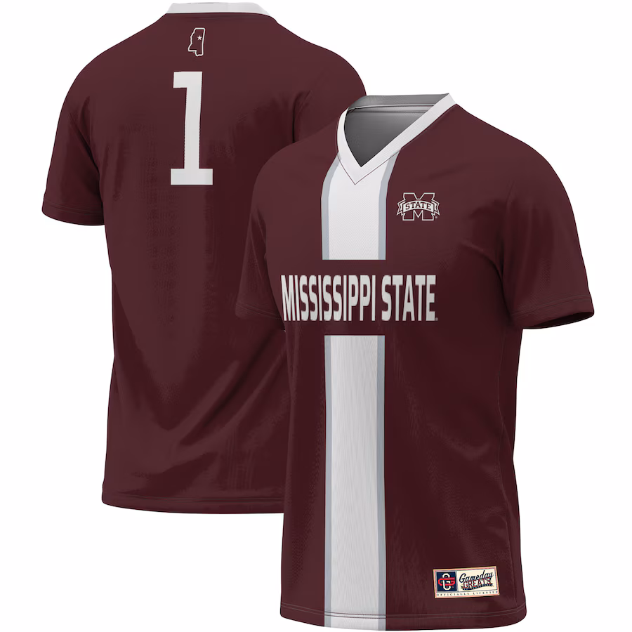 Unisex ProSphere #1 Maroon Mississippi State Bulldogs Lightweight Soccer Jersey - ujerseystore