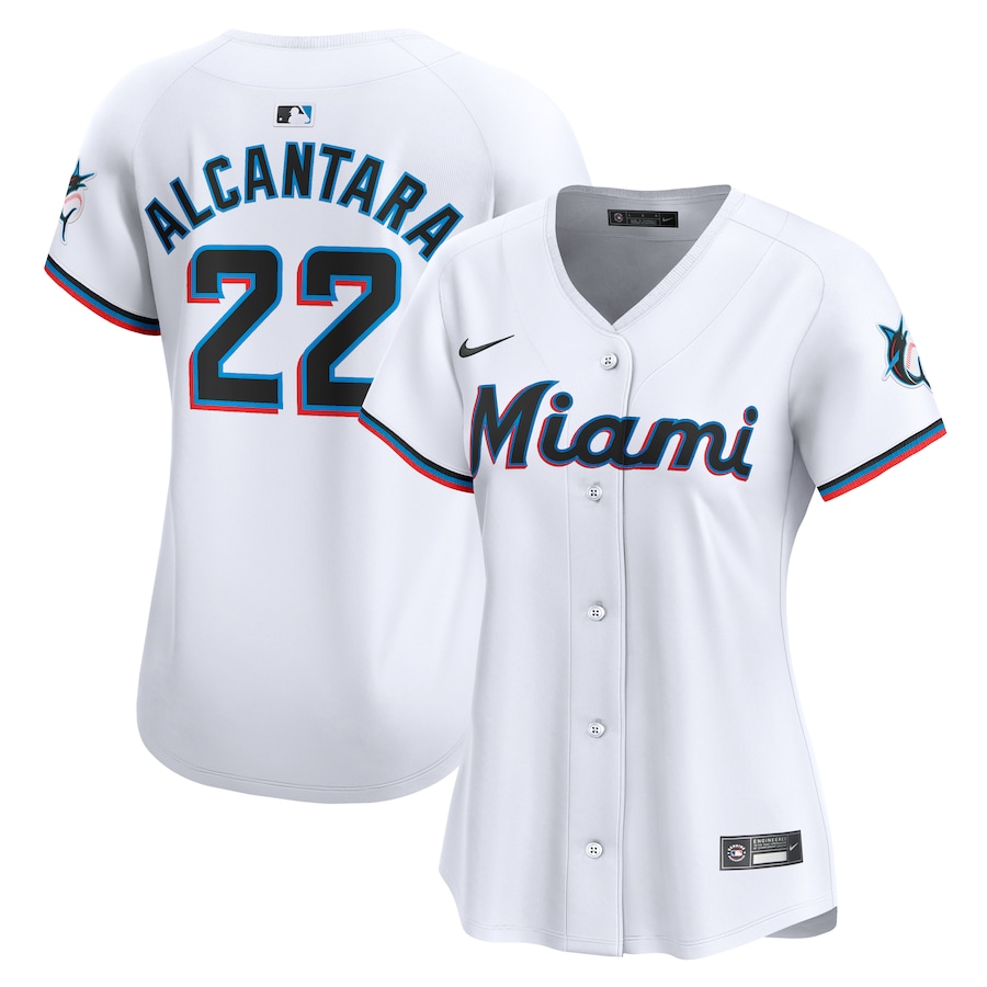 Women's Miami Marlins Sandy Alcantara Nike White Home Limited Player Jersey - ujerseystore