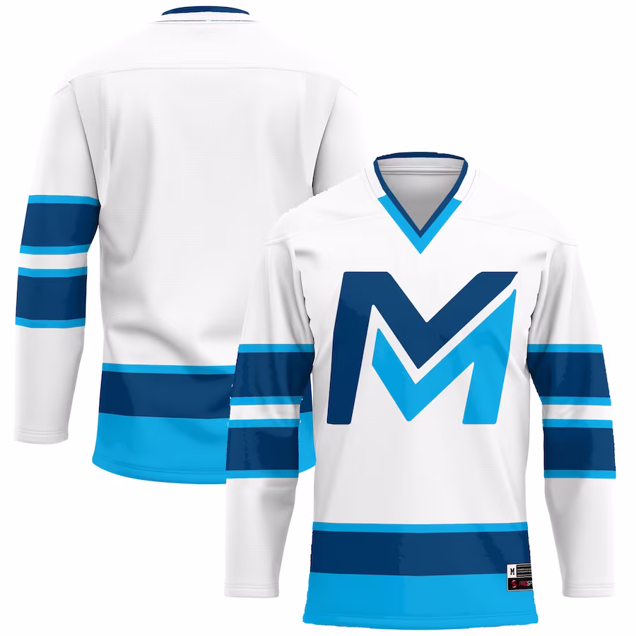 Mid Michigan College GameDay Greats Hockey Jersey - White - ujerseystore