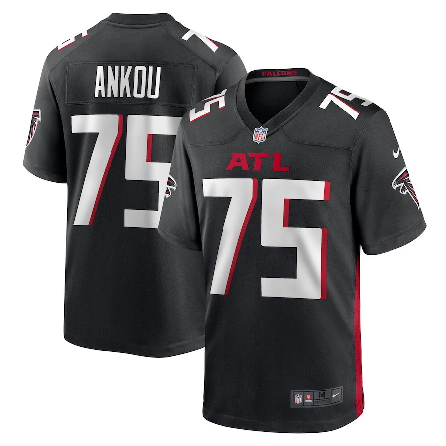 Men's Atlanta Falcons Eli Ankou Nike  Black  Game Jersey - ujerseystore