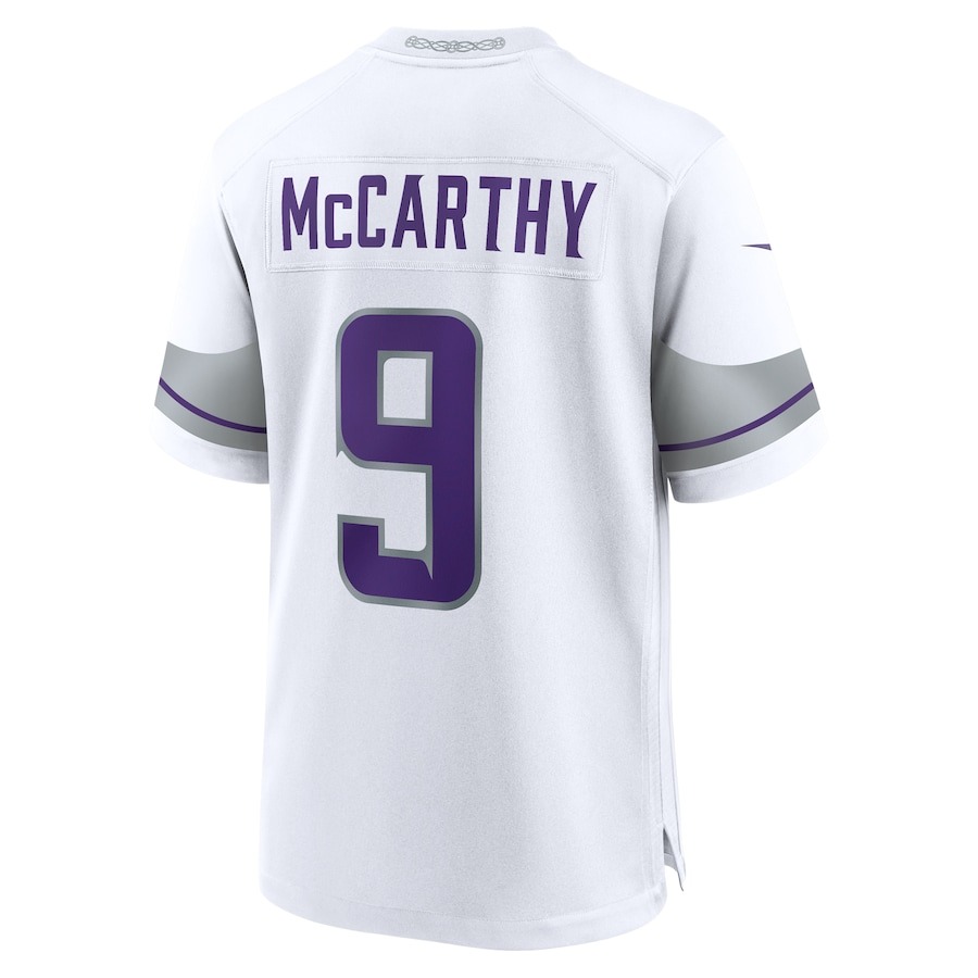 Men's Minnesota Vikings J.J. McCarthy Nike White Alternate Game Player Jersey - ujerseystore
