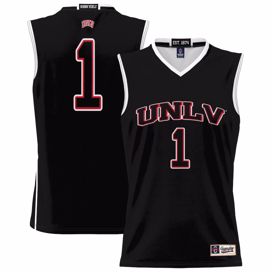 #1 UNLV Rebels GameDay Greats Unisex Lightweight Basketball Jersey - Black - ujerseystore