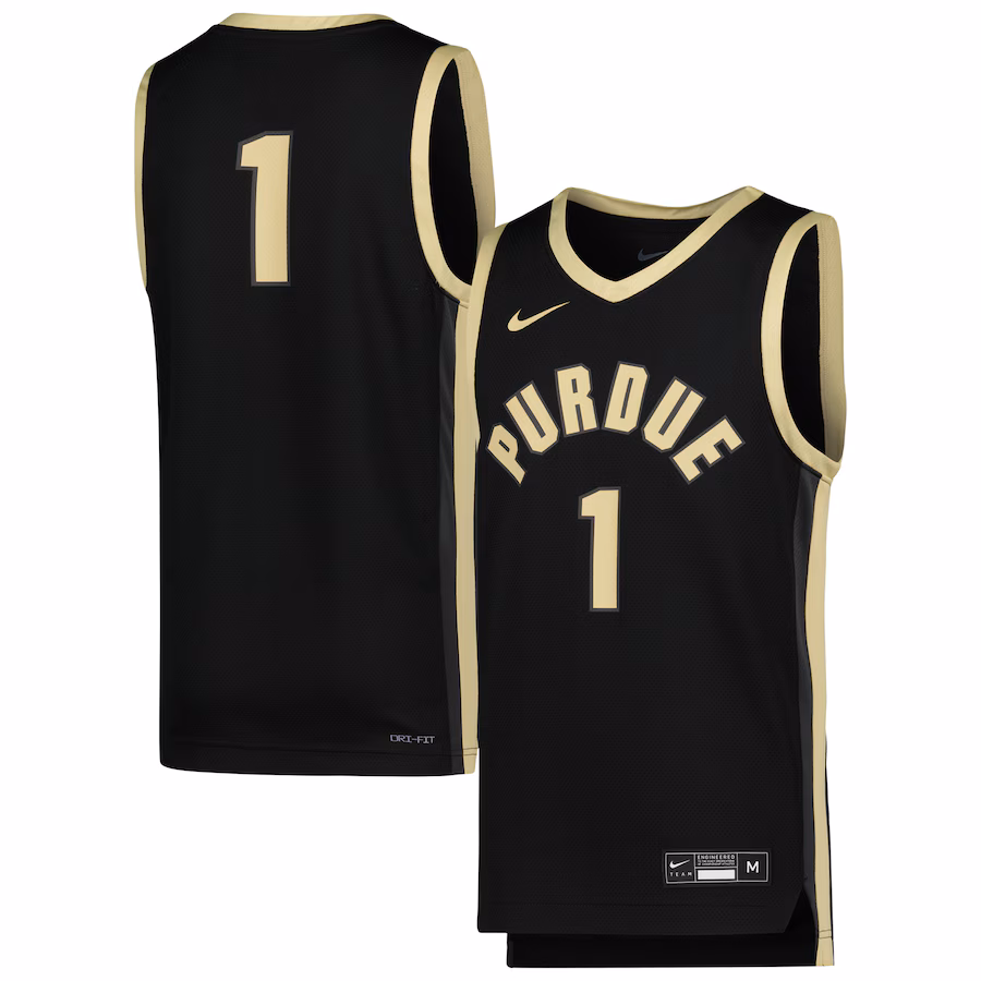 Youth Nike #1 Black Purdue Boilermakers Icon Replica Basketball Jersey - ujerseystore