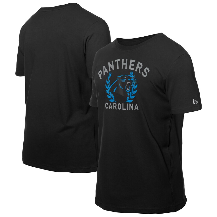 Men's Carolina Panthers New Era Black 2025 NFL Draft T-Shirt - ujerseystore