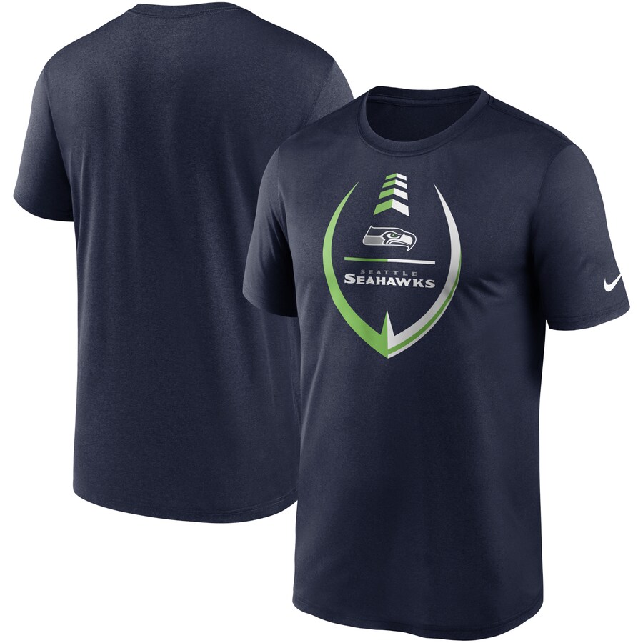 Men's Seattle Seahawks Nike College Navy Icon Legend Performance T-Shirt - ujerseystore