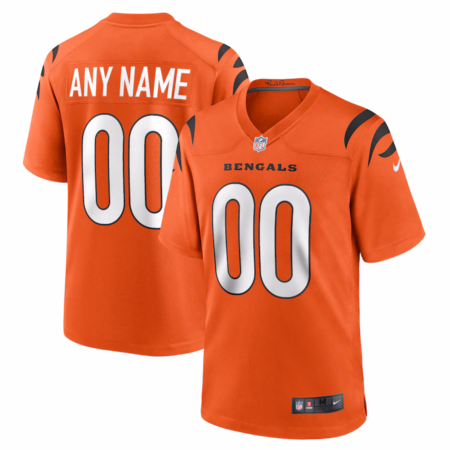 Youth Cincinnati Bengals Nike Orange Alternate Game Custom Jersey - ujerseystore