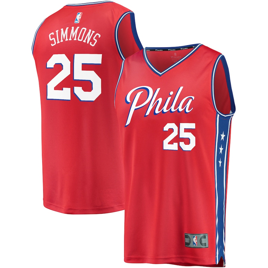 Youth Philadelphia 76ers Ben Simmons Fanatics Red Fast Break Replica Player Team Jersey - Statement Edition - ujerseystore