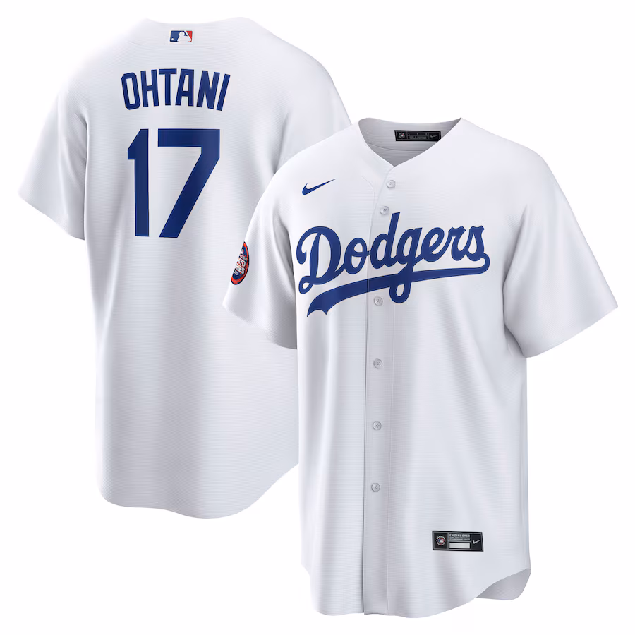 Men's Los Angeles Dodgers Shohei Ohtani Nike White 2025 MLB World Tour: Tokyo Series Home Replica Player Jersey - ujerseystore