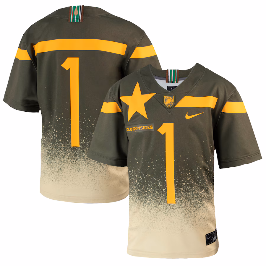 Youth Nike #19 Olive Army Black Knights 1st Armored Division Old Ironsides Untouchable Football Jersey - ujerseystore