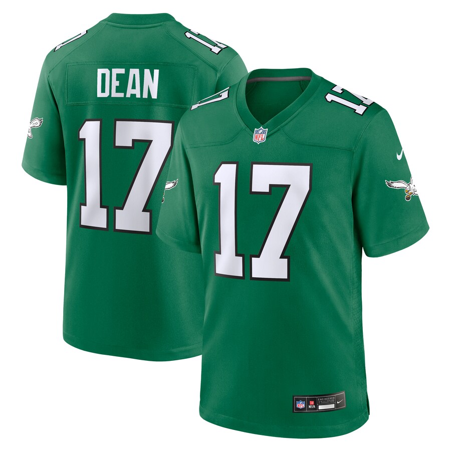 Men's Philadelphia Eagles Nakobe Dean Nike Kelly Green Alternate Game Jersey - ujerseystore