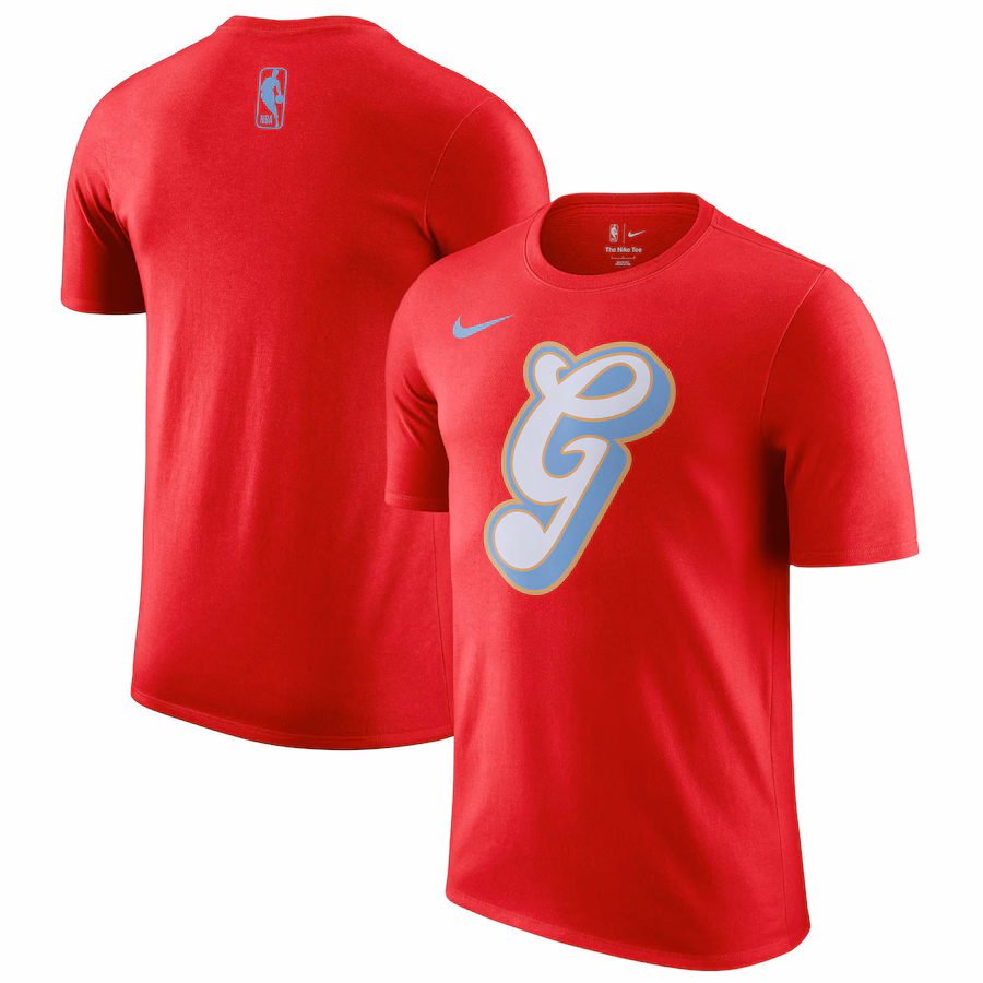 Men's Memphis Grizzlies Nike Red 2024/25 City Edition Essential Logo T-Shirt - ujerseystore