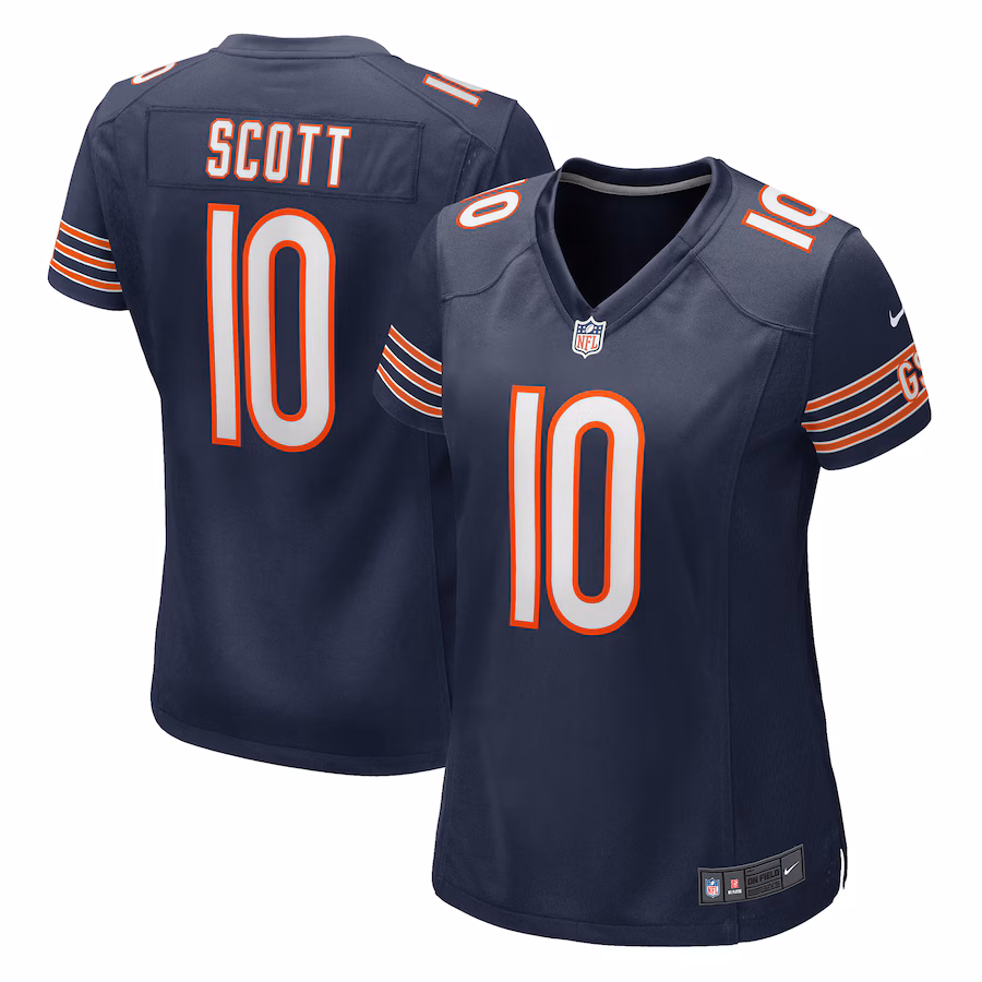 Women's Chicago Bears Tyler Scott Nike Navy Game Jersey - ujerseystore