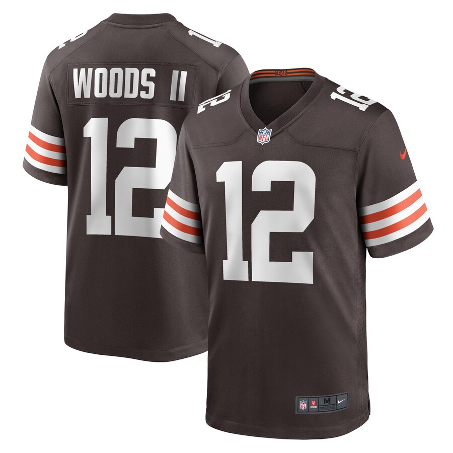 Men's Cleveland Browns Michael Woods II Nike Brown Game Player Jersey - ujerseystore