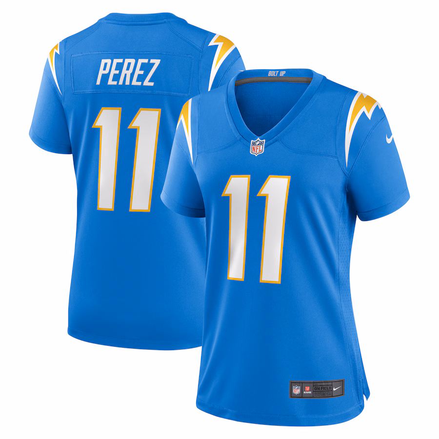 Women's Los Angeles Chargers Luis Perez Nike Powder Blue Team Game Jersey - ujerseystore