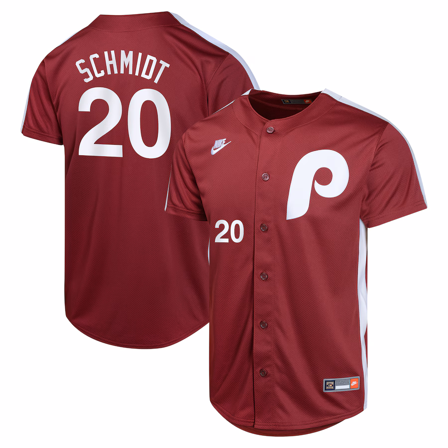 Youth Philadelphia Phillies Mike Schmidt Nike Burgundy Cooperstown Collection Limited Player Jersey - ujerseystore