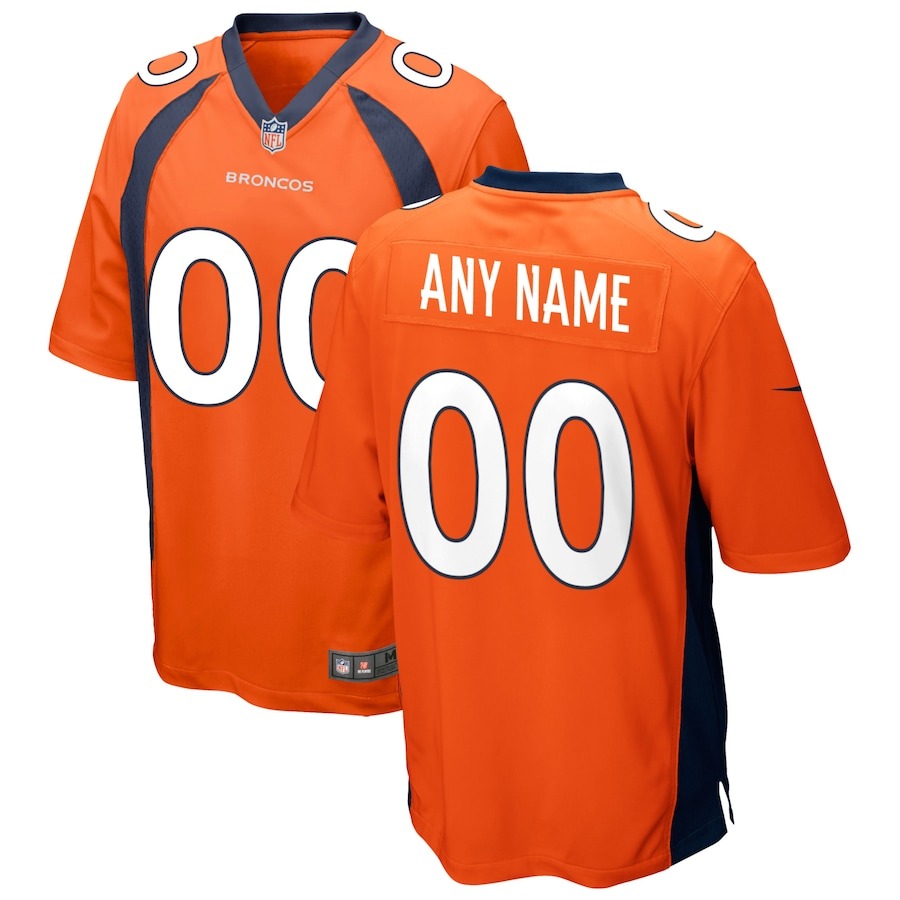 Men's Denver Broncos Nike Orange Custom Game Jersey - ujerseystore