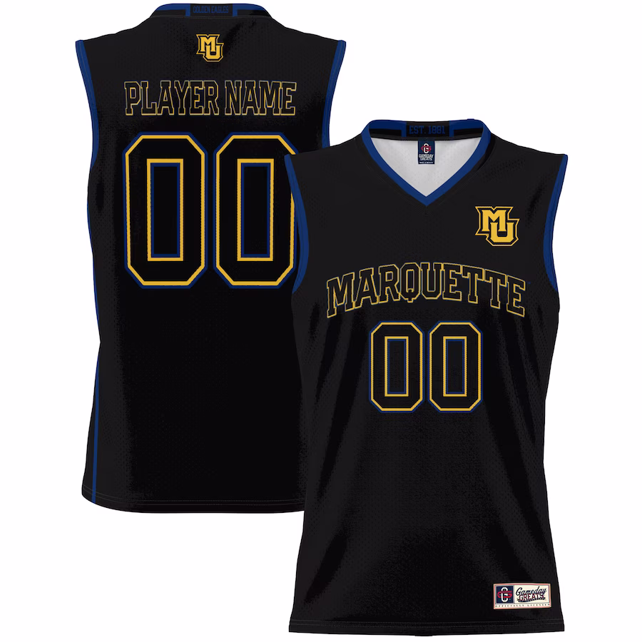 Marquette Golden Eagles GameDay Greats Youth NIL Pick-A-Player Lightweight Basketball Jersey - Black - ujerseystore