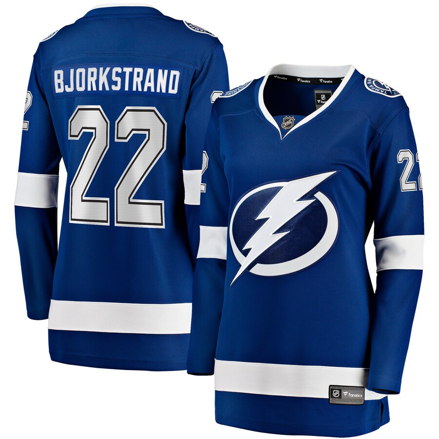 Women's Tampa Bay Lightning Oliver Bjorkstrand Fanatics Blue Home Breakaway Player Jersey - ujerseystore