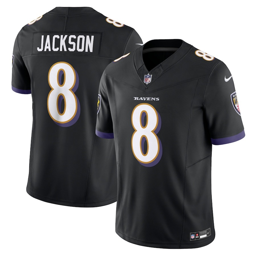 Men's Baltimore Ravens Lamar Jackson Nike Black Vapor F.U.S.E. Limited Jersey - ujerseystore