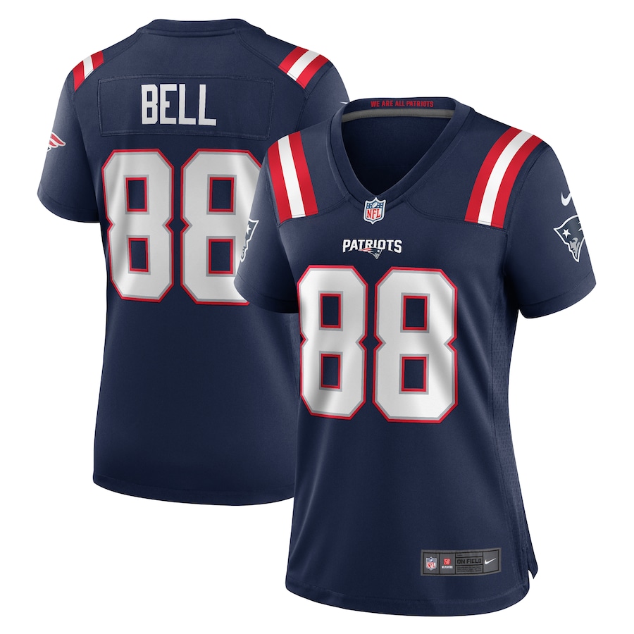 Women's New England Patriots Jaheim Bell Nike Navy Game Jersey - ujerseystore