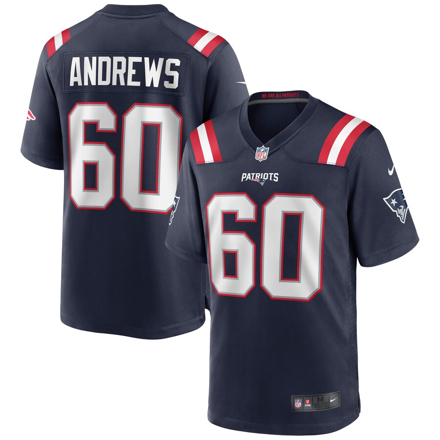 Men's New England Patriots David Andrews Nike Navy Game Jersey - ujerseystore