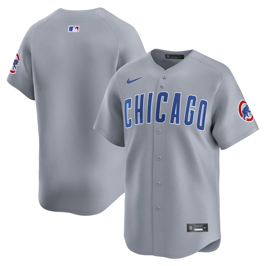 Men's Chicago Cubs  Nike Gray Road Limited Jersey - ujerseystore