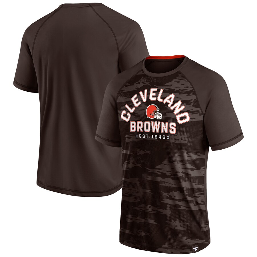 Men's Cleveland Browns Fanatics Brown Hail Mary Raglan T-Shirt - ujerseystore