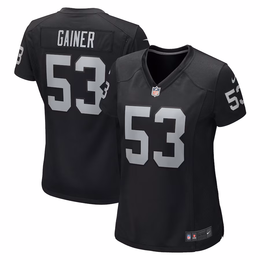 Women's Las Vegas Raiders Amari Gainer Nike Black Game Jersey - ujerseystore