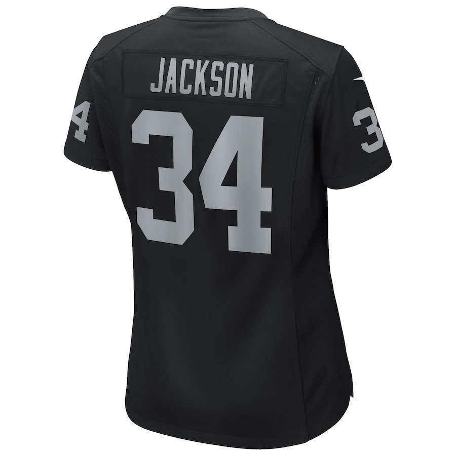 Women's Las Vegas Raiders Bo Jackson Nike Black Game Retired Player Jersey - ujerseystore