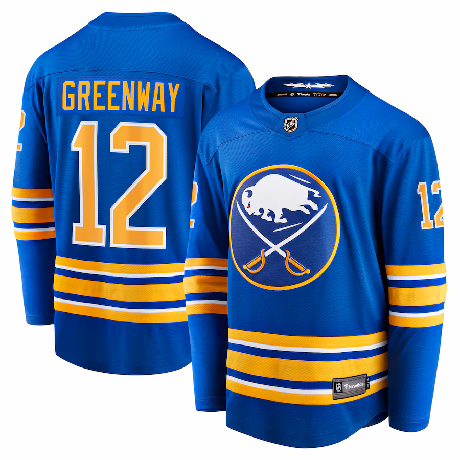 Men's Buffalo Sabres Jordan Greenway Fanatics Royal Home Breakaway Jersey - ujerseystore