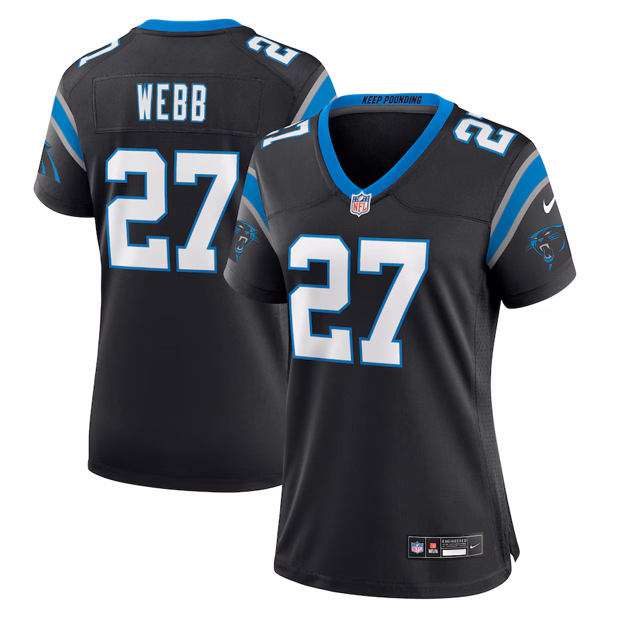 Women's Carolina Panthers Sam Webb Nike  Black Team Game Jersey - ujerseystore