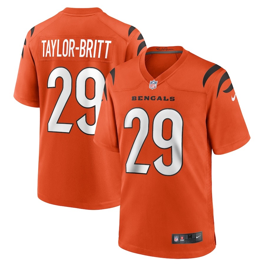 Men's Cincinnati Bengals Cam Taylor-Britt Nike  Orange Alternate Game Jersey - ujerseystore