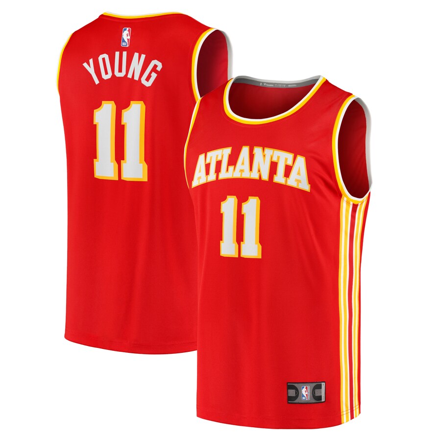 Men's Atlanta Hawks Trae Young Fanatics Red Fast Break Player Jersey - Icon Edition - ujerseystore