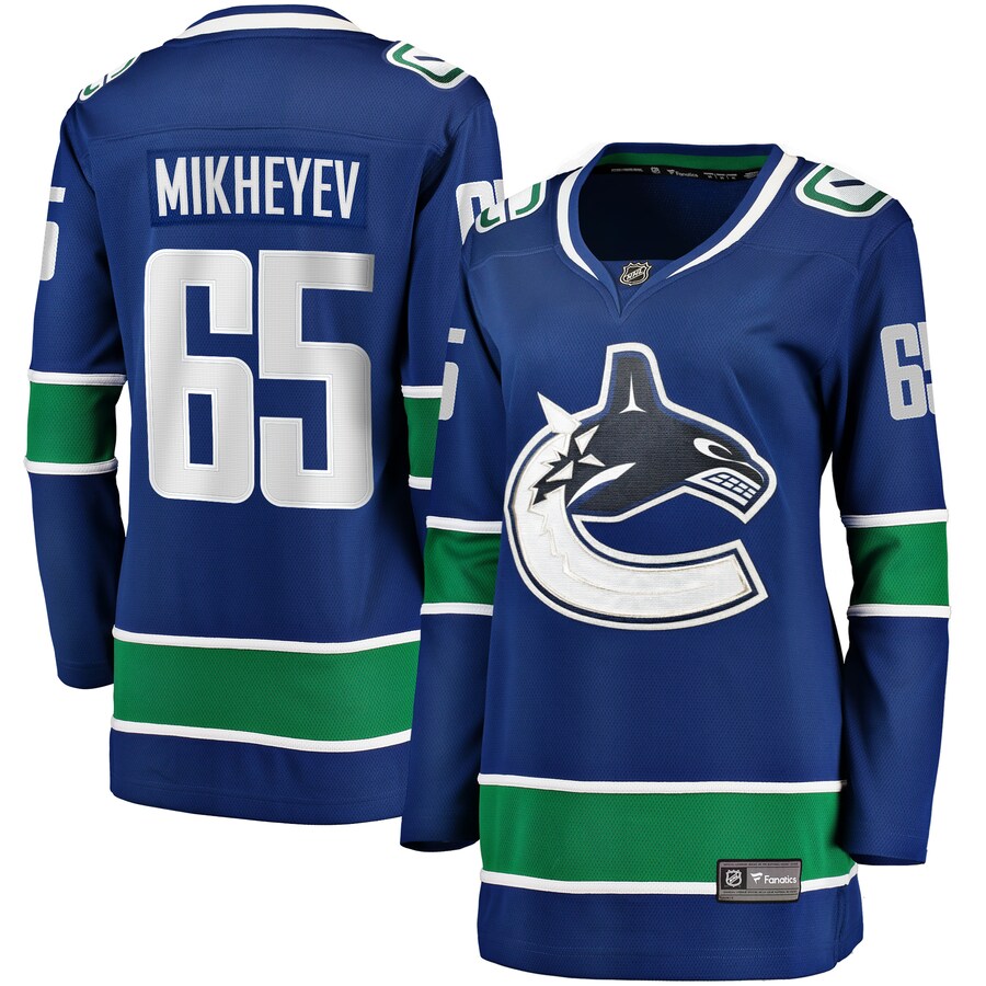 Women's Vancouver Canucks Ilya Mikheyev Fanatics Branded Blue Home Breakaway Player Jersey - ujerseystore