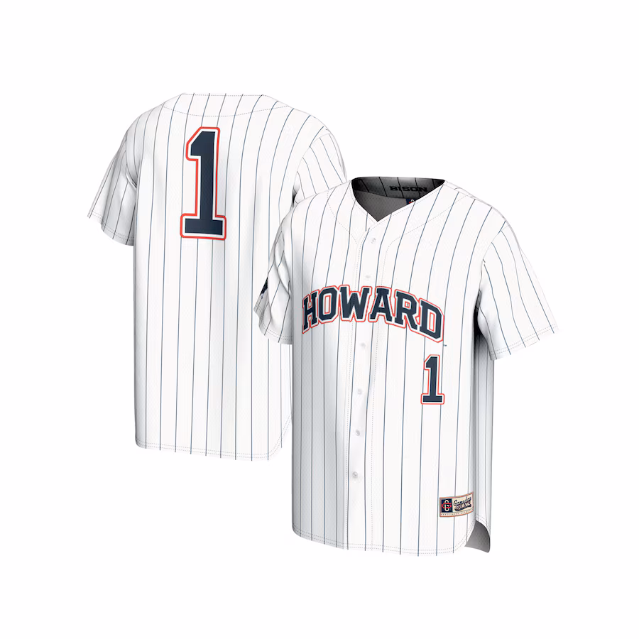Youth GameDay Greats  White #1 Howard Bison Lightweight Baseball Fashion Jersey - ujerseystore