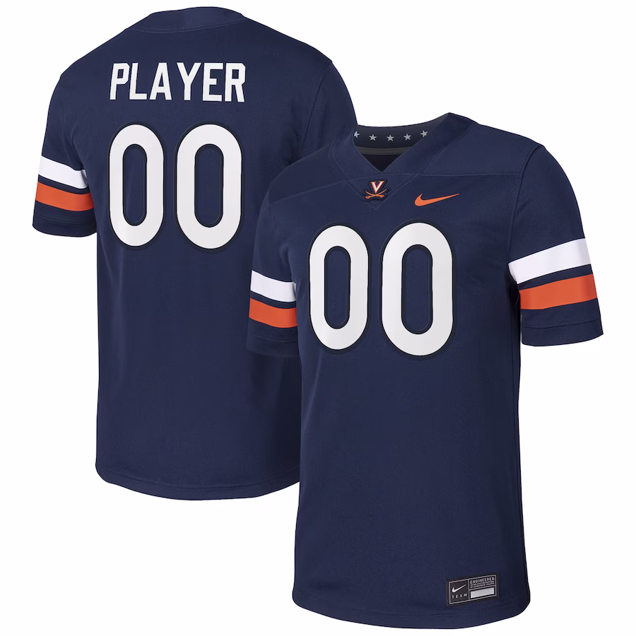 Virginia Cavaliers Nike Pick-A-Player NIL Football Game Jersey - Navy - ujerseystore